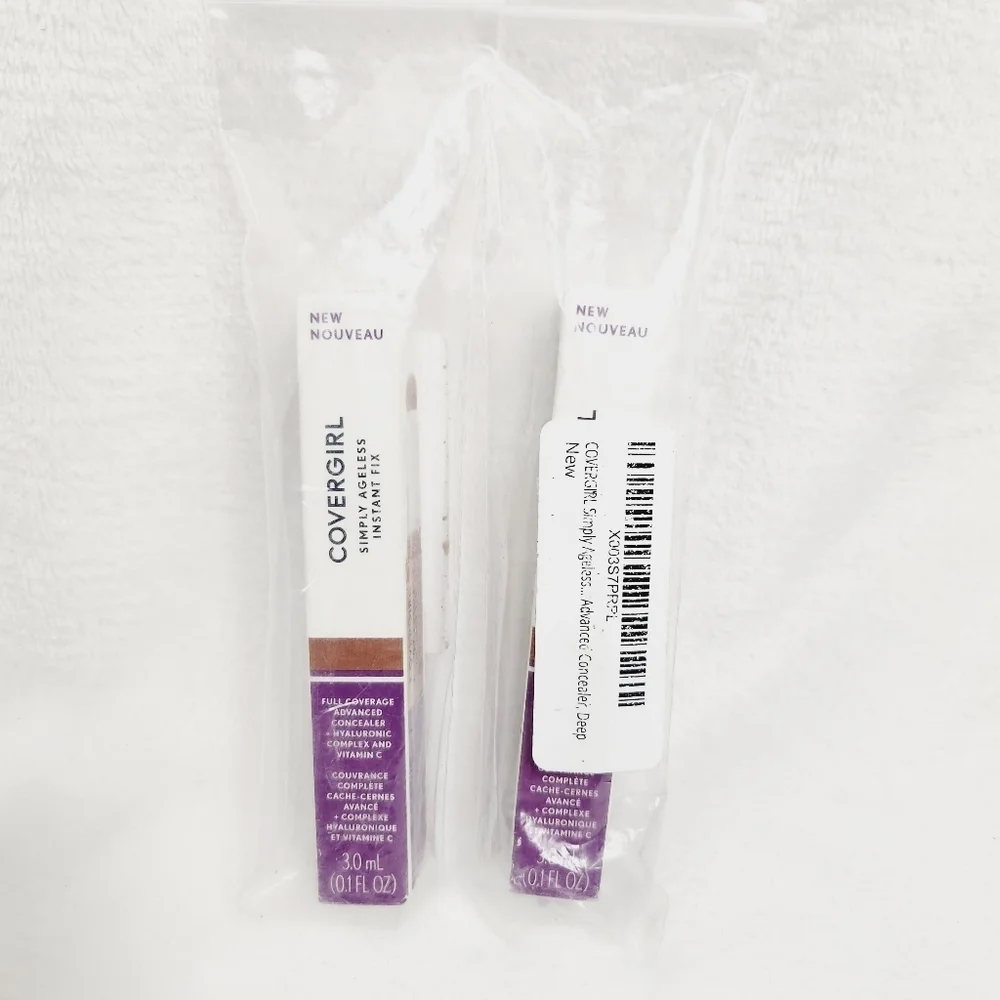 2 X COVERGIRL Simply Ageless Instant Fix Advanced Concealer 390 deep